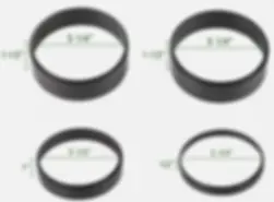 1/2" 1-1/2" 1" Air Cleaner Spacer Riser 5 1/8" Carburetor Carb 4pcs Black