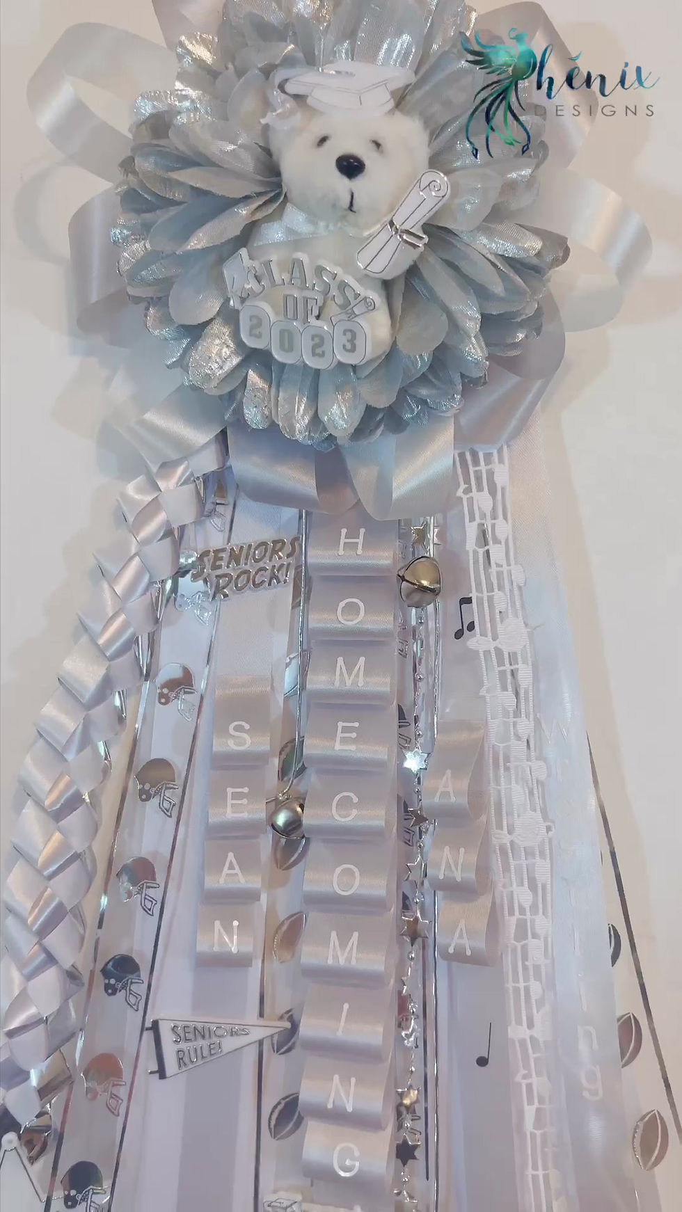 Thumbnail: Strake Jesuit College Preparatory Senior All Star Garter (Silver & White)