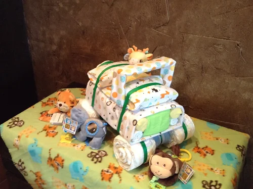 safari jeep diaper cake