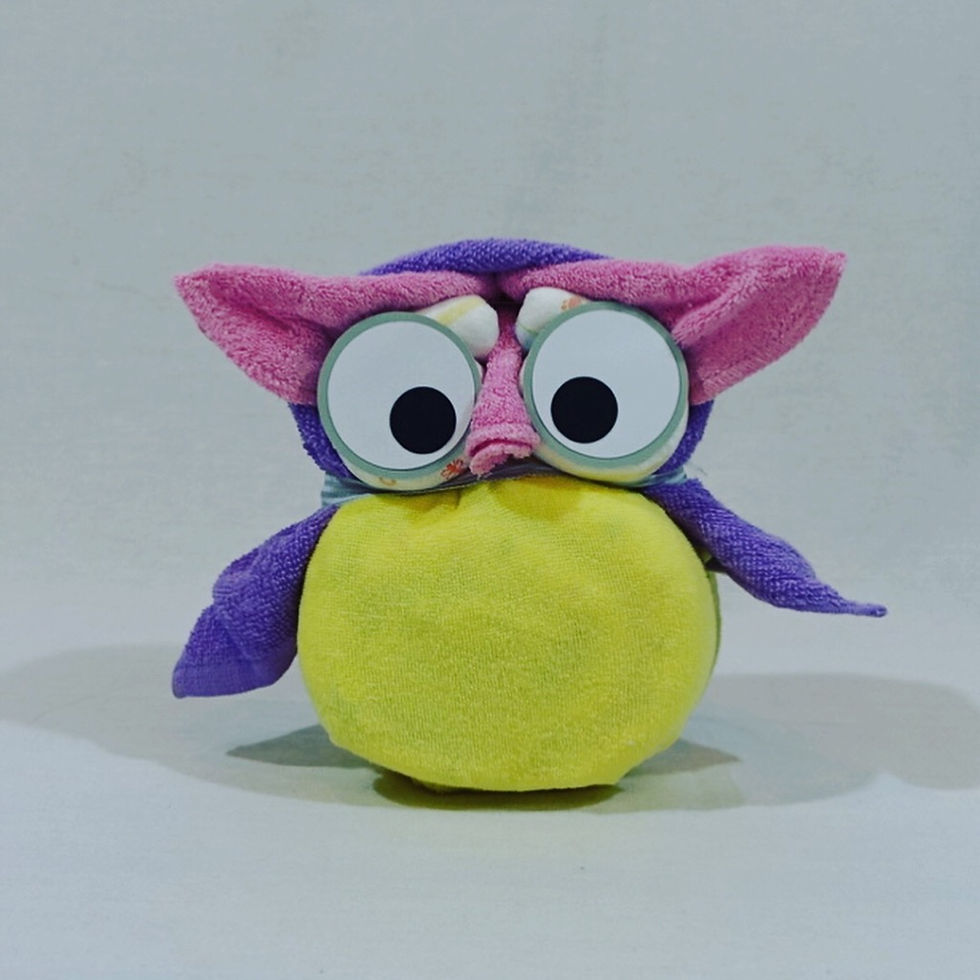 Thumbnail: Diaper Baby Owl - Purple/Yellow