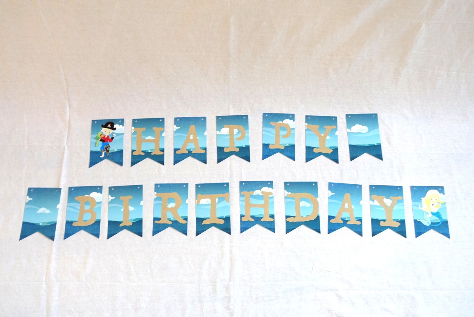 Mermaid & PIrate Birthday Banner