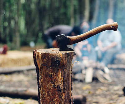 Axe in Tree Stump