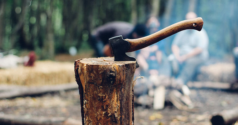 Axe in Tree Stump