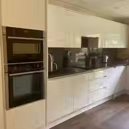 Modern kitchen with sleek appliances