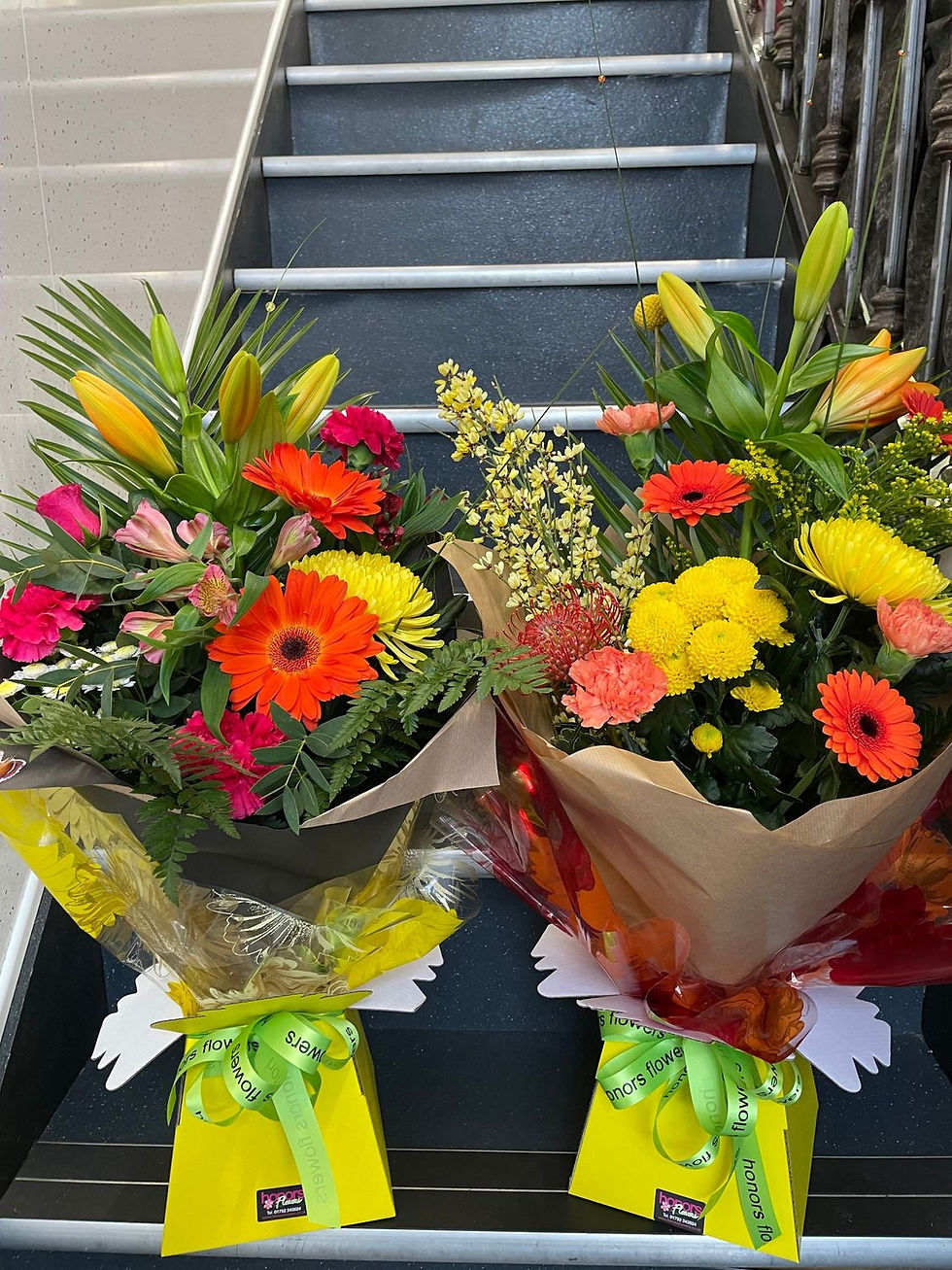 two floral arrangements