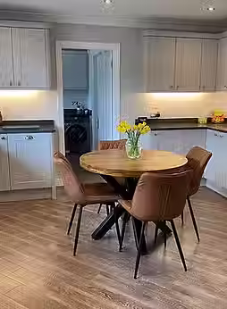 Dining table with flowers