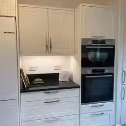 Modern kitchen appliances and cabinetry