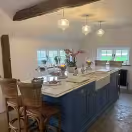 Modern kitchen with island seating