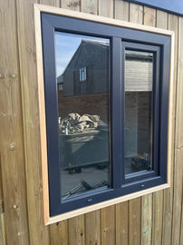 Modern double window in wood