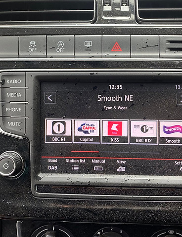 In car entertainment system and dashboard console buttons
