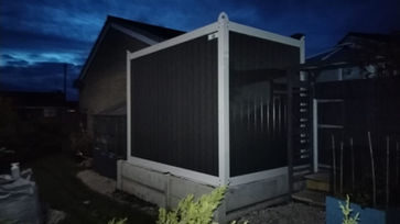 Modern building at night