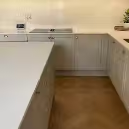 Modern white kitchen interior