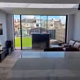 Modern kitchen with garden view