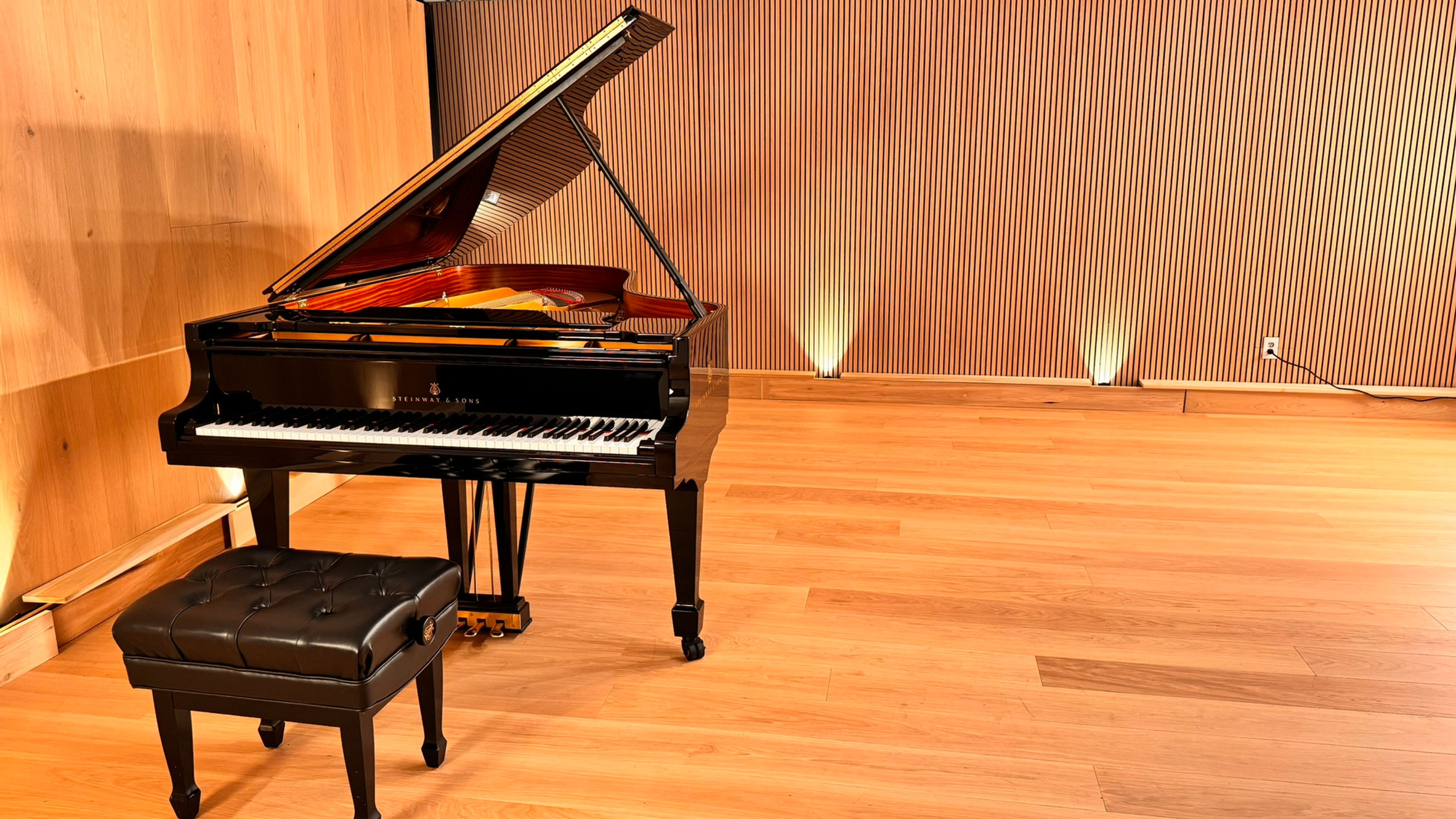 Steinway & Sons Model B grand piano available for rehearsal and practice at Jinny’s Music Studio in San Jose.