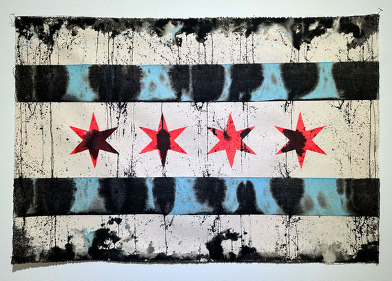 Dark Days Chicago #2
Ink on canvas.