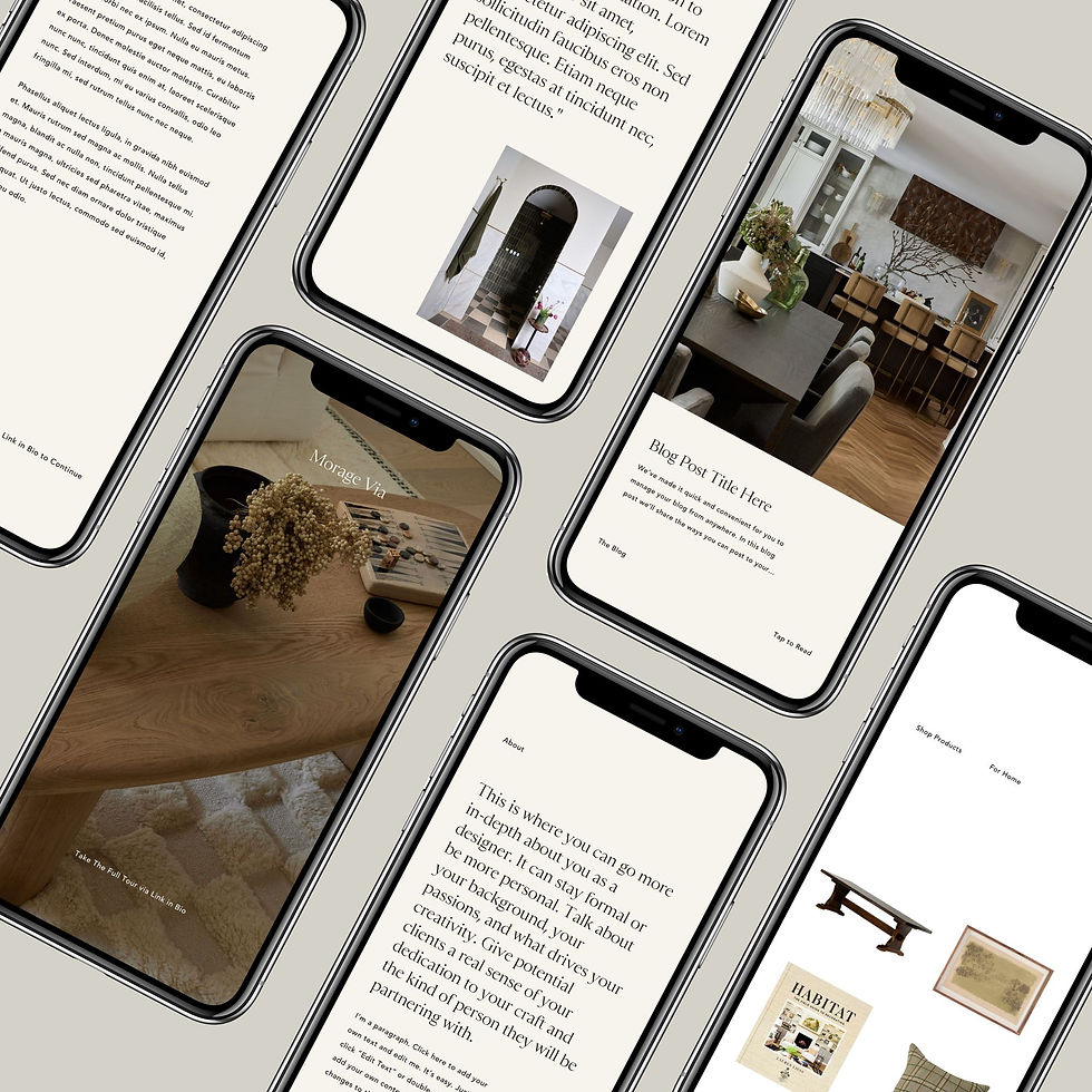 6 iPhones mockup with a variety of Instagram stories