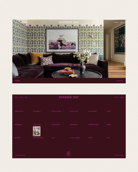 Banner Day interior design studio website — IDCO Studio semi-custom website example