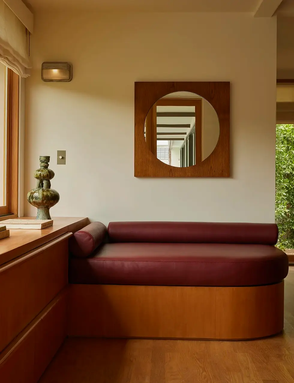 Window seat in contemporary home