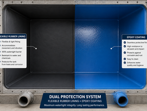 rubber and epoxy water tank lining comparison
