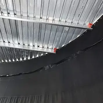 Sprinkler tank roof replacement with new purlins and roof sheets