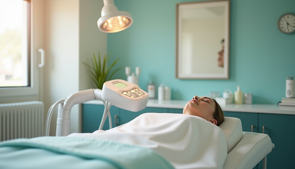 Typical safe skin peel treatment room in Central Hong Kong
