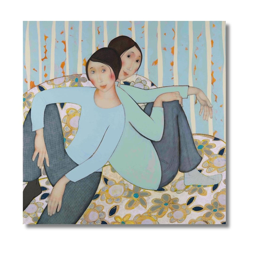 Les inséparables - Peinture - Cécile Veilhan