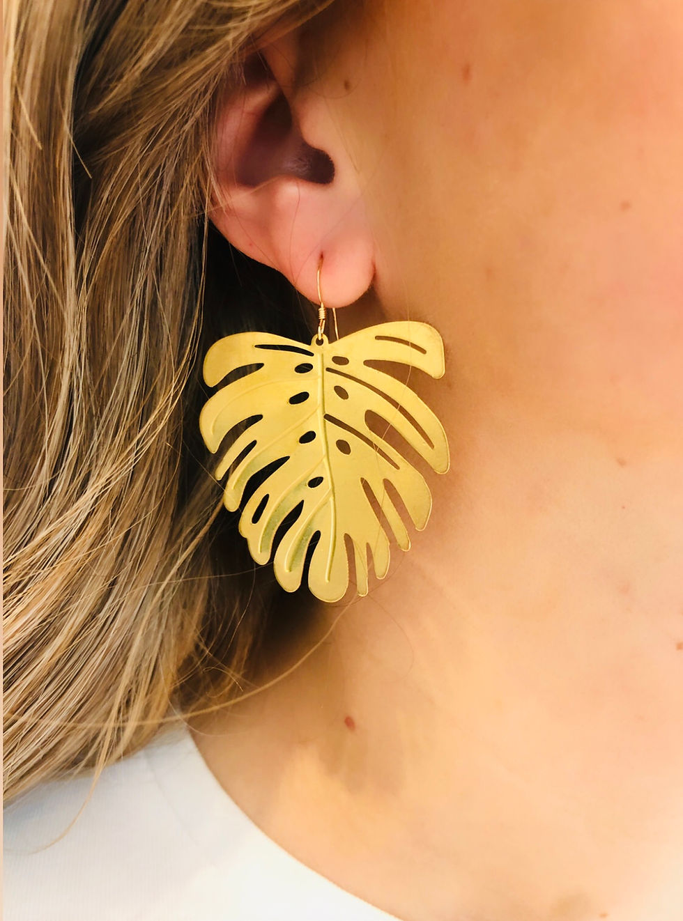Thumbnail: Monstera Leaf Earrings