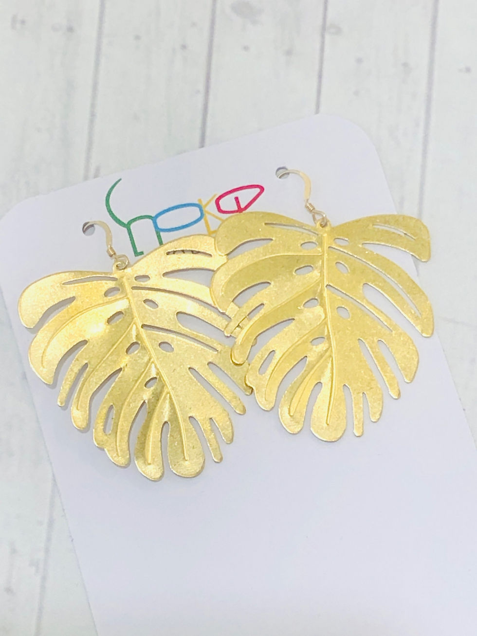 Thumbnail: Monstera Leaf Earrings
