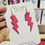 Thumbnail: Pink Lightning Bolt Leather Earrings