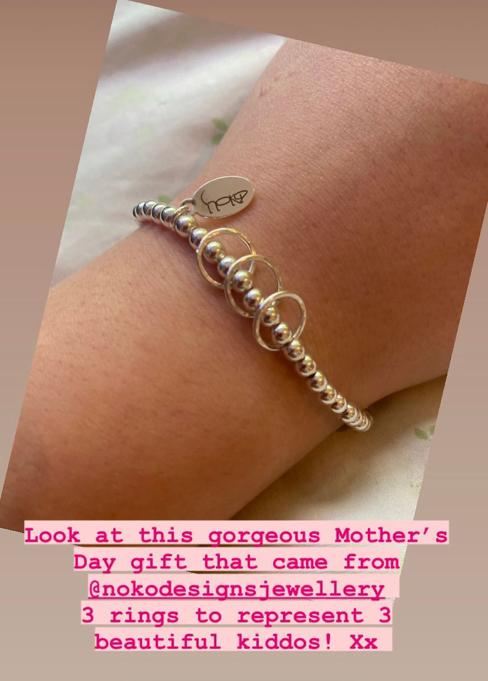 Thumbnail: Birthday Bracelet 30th, 40th, 50th, 60th, 70th...Rings for Each Decade