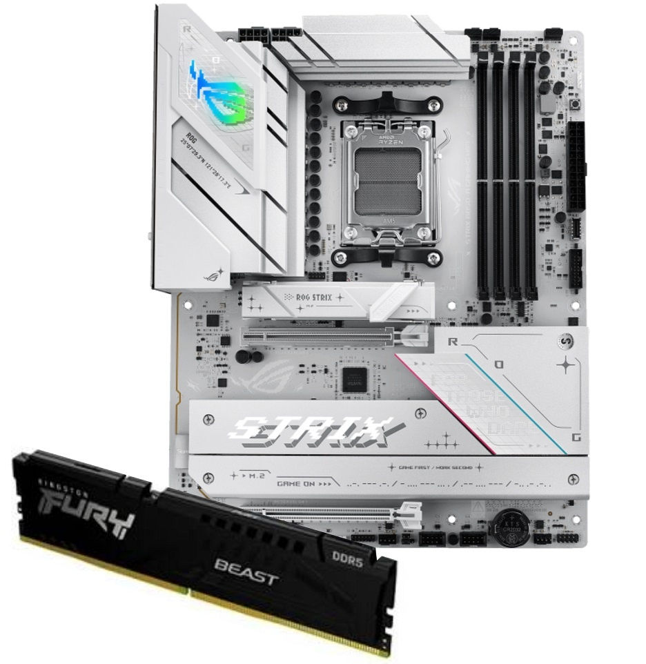Motherboard Asus ROG Strix B850-A WiFi 7 AM5 + Memoria Kingston Fury Beast DDR5