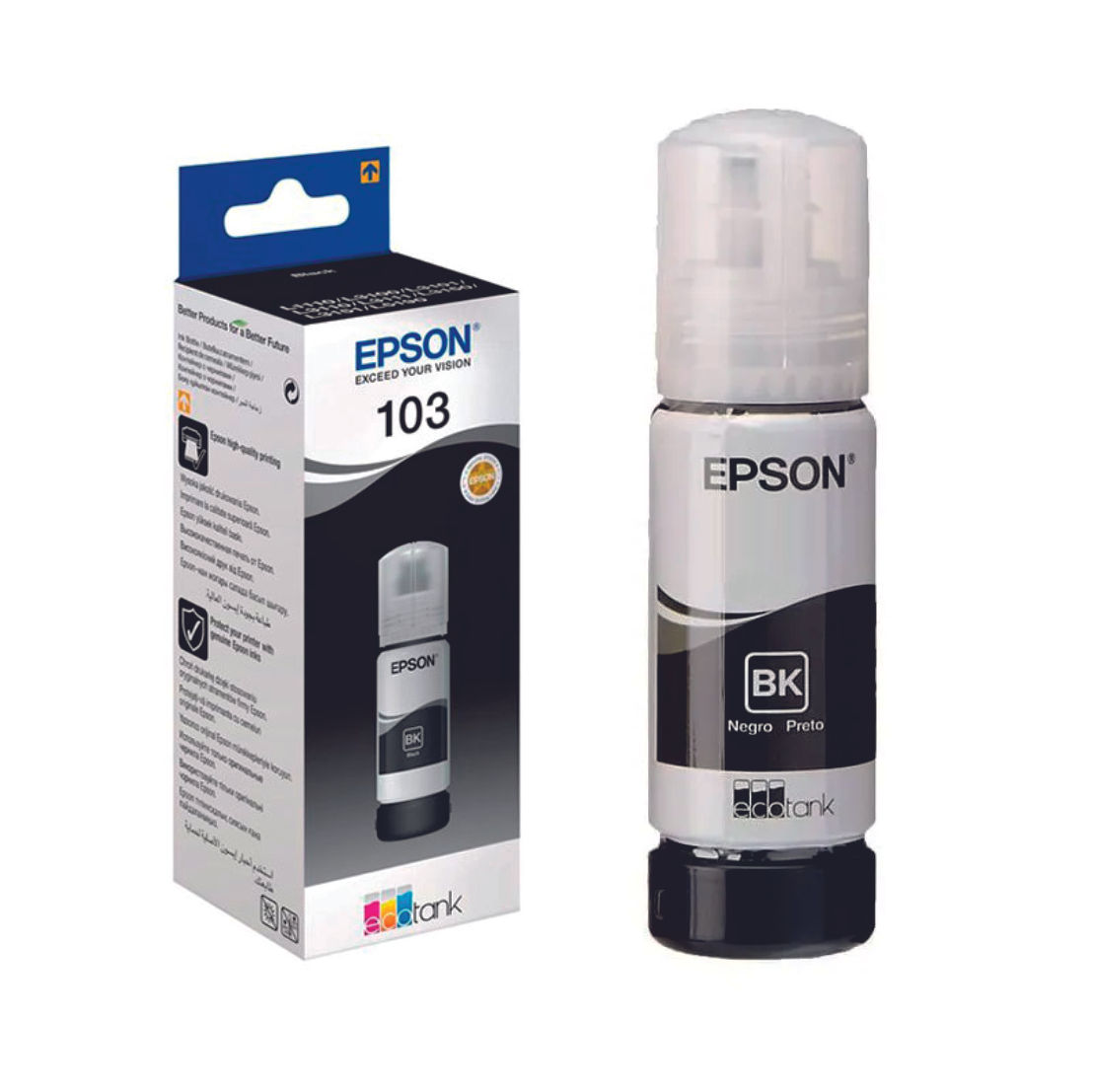 Botella de Tinta Original Epson 103 EcoTank Negra