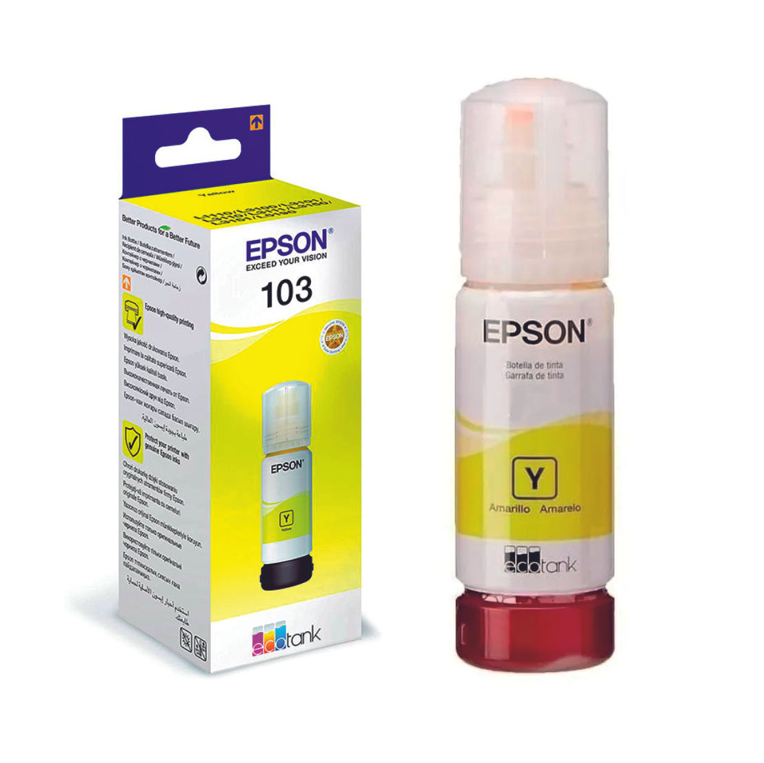 Botella de Tinta Original Epson 103 EcoTank Amarillo