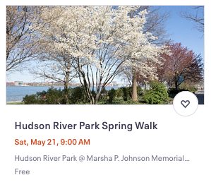Hudson River Park Spring Walk - Manhattan on May 21
