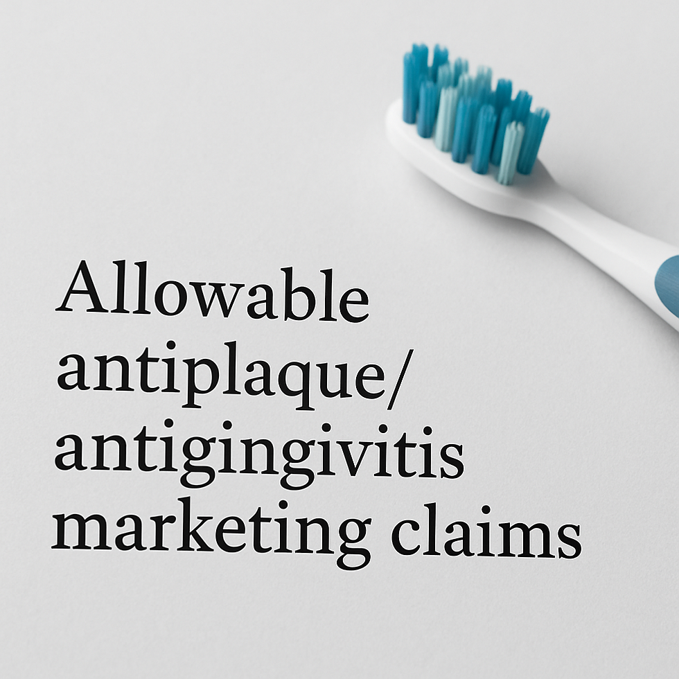 antiplaque and antigingivitis marketing claims