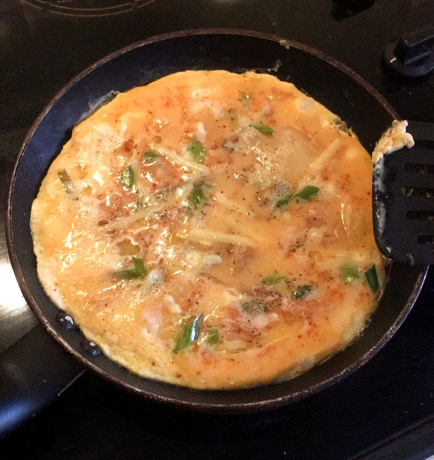 Cheesy Kimchi Omelette