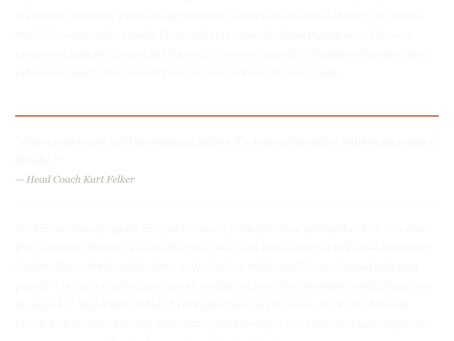 SMS HAWKS SOAR TO THE TOP AT STATE