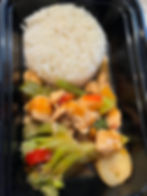 CHICKEN VEGETABLE STIR-FRY WITH JASMINE RICE
