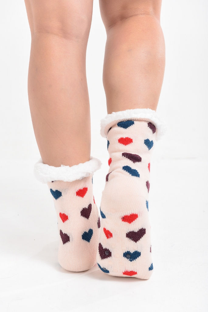 Meias Térmicas Femininas de Tricô com Forro Sherpa: Mín. Atacado: 1dz