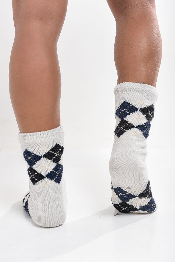 Miniatura: Meias Térmicas Masculinas de Tricô com Forro Sherpa: Mín. Atacado: 1dz