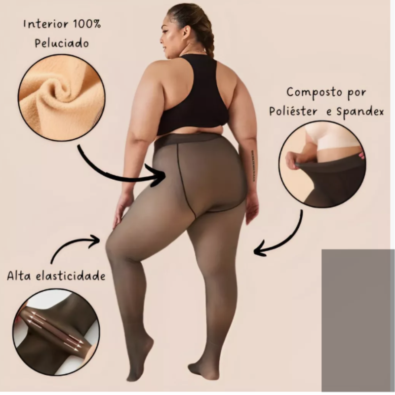 Miniatura: Meia Calça Peluciada Plus Size: Mín. Atacado: 1dz