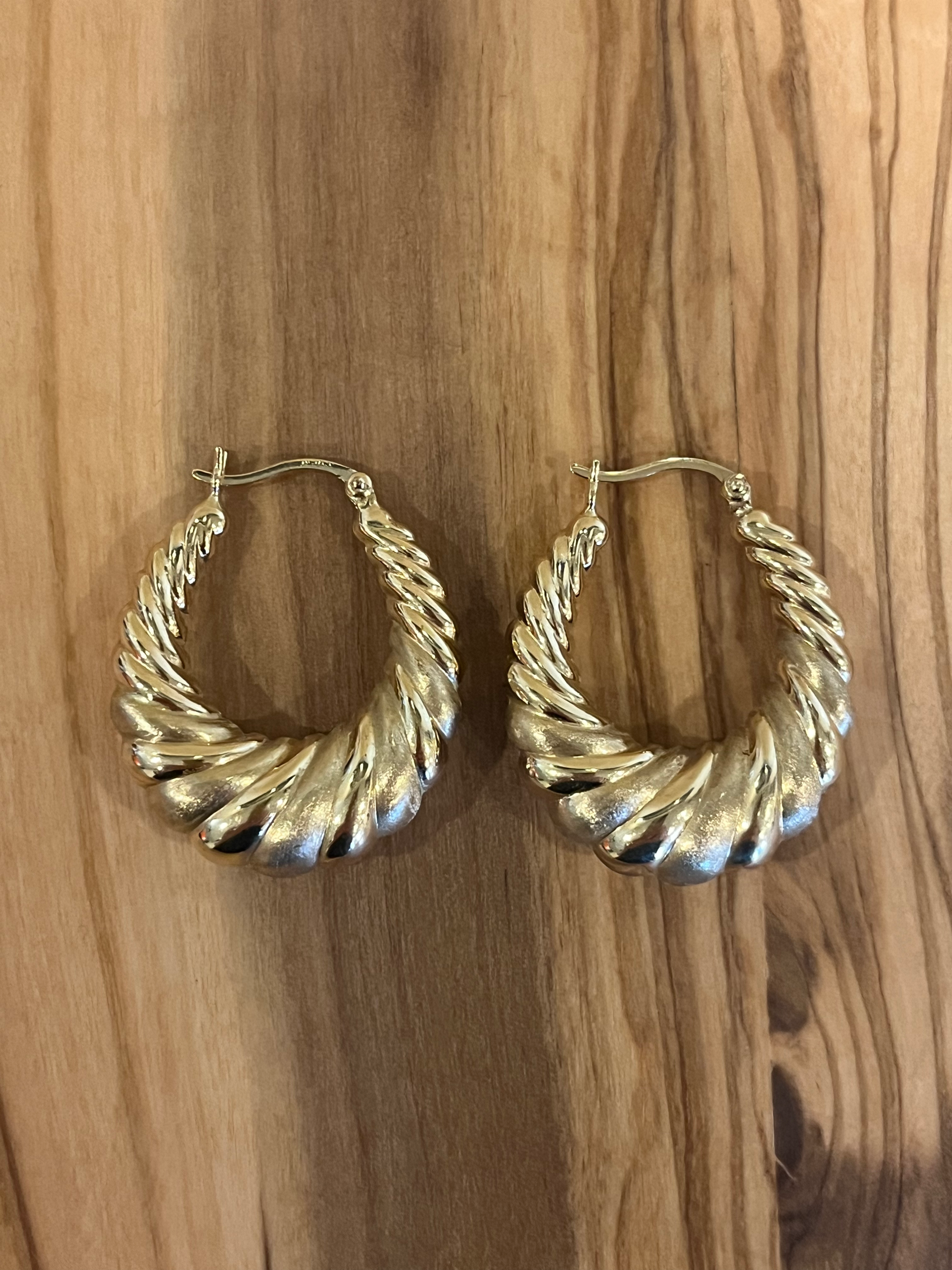 14 K Gold Hoop Earrings