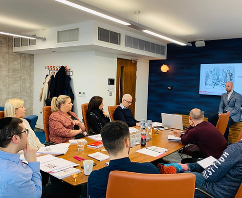 Martin Robert Hall delivering leadership training to a business in Manchester, UK.