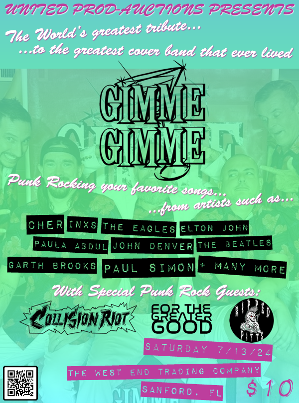 Gimme Gimme with Collision Riot and Special Punk Rock Guests