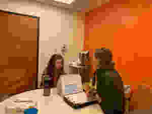 homeschool child with disabiliteis at speech therapy