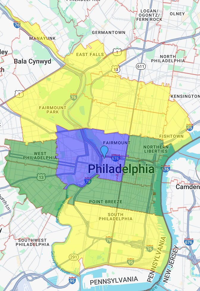 Comfy Claws Mobile Cat Care, LLC Service Area Map