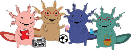 Axolotls Celebrating