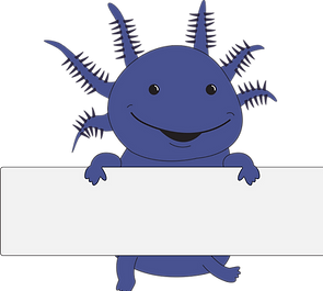 BTA Axolotl holding Banner