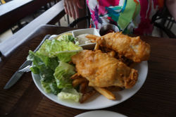 Fish and Chips with Fresh Ono