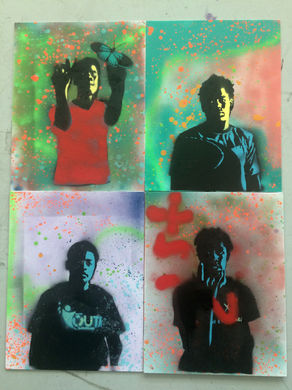 Ballou High School, stencil workshop Finished project